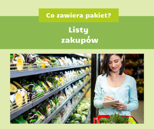 Co zawiera pakiet? Listy zakupów